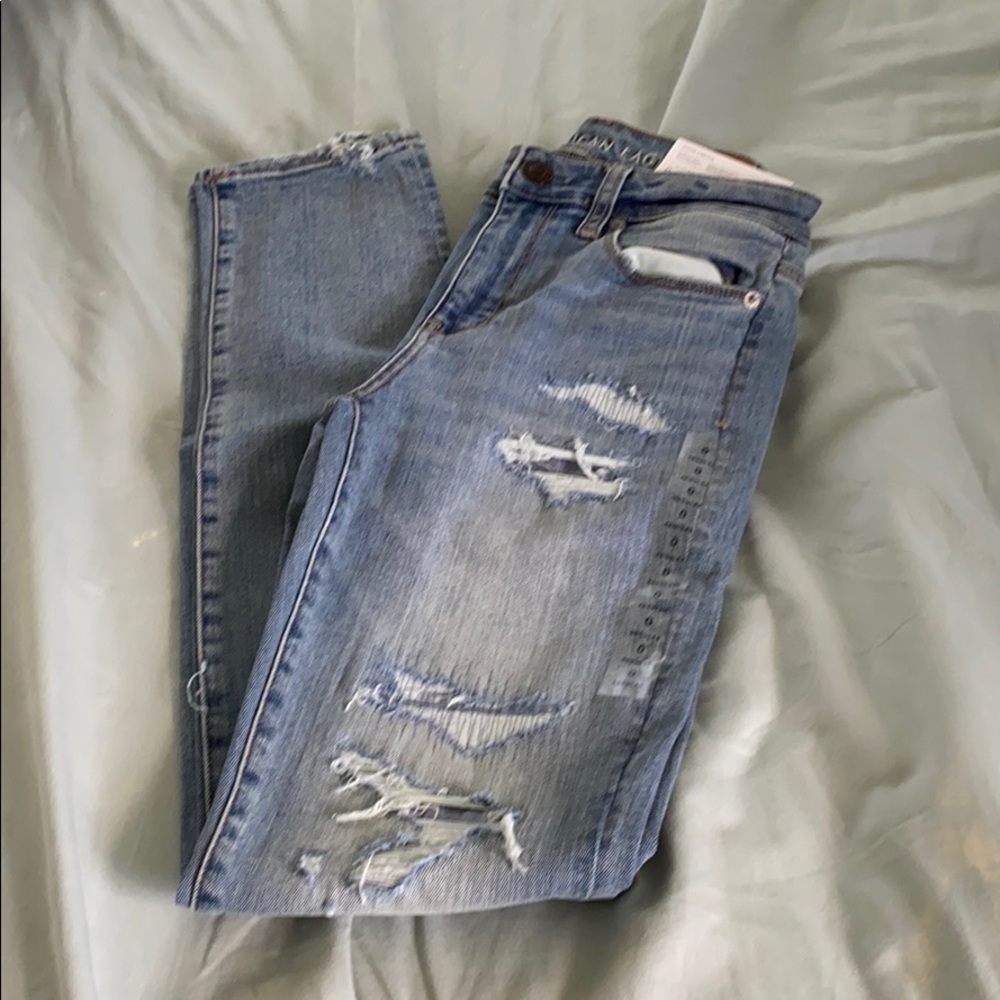 American Eagle Hi-Rise Distressed Skinny Jeans